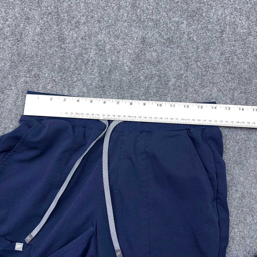 Fabletics Mid-Rise On-Call Scrub Jogger Women S Navy Blue Solid Stretch Pocket